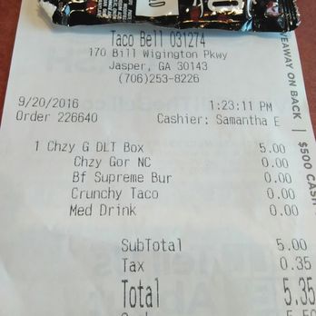 Taco Bell - Fast Food Near Me - Jasper, Georgia