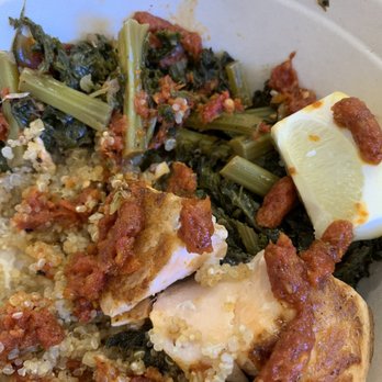 Springbone Kitchen - Half eaten Sicilian Salmon Bowl - Soup Near Me - New York, New York Springbone Kitchen - Half eaten Sicilian Salmon Bowl - Soup Near Me - New York, New York