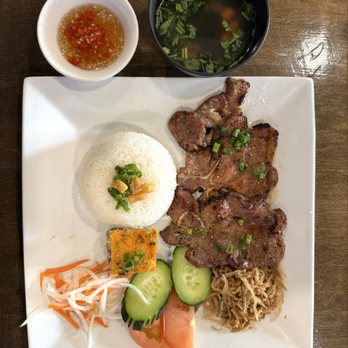 Saigon Corner - Rice plate with grilled pork chop - Vietnamese Near Me - San Diego, California Saigon Corner - Rice plate with grilled pork chop - Vietnamese Near Me - San Diego, California