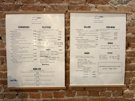 Menu photo 1 Brothers Restaurant Campbellsville, KY