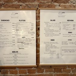 Brothers Restaurant - Menu