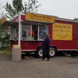Zorba On The Run - Food truck but is parked permanently. Has picnic tables for seating.