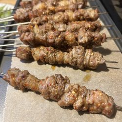 Chinesisches BBQ - Lammspiesse
