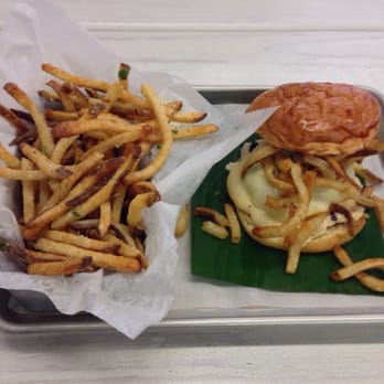 Frita Batidos - Chorizo sandwich with fries inside and fries on the side. Is it gratuitous? Sure. Tasty? YUP. - Cuban Near Me - Ann Arbor, Michigan