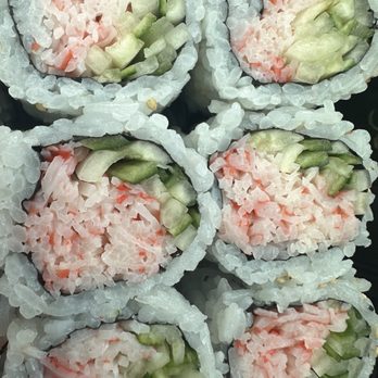 Yiku Sushi - California roll substituted the avocado for cucumber. - Sushi Bars Near Me - Gaithersburg, Maryland Yiku Sushi - California roll substituted the avocado for cucumber. - Sushi Bars Near Me - Gaithersburg, Maryland
