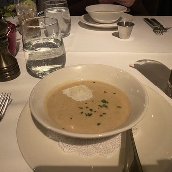 Bayside Restaurant - Soup Of The Day- Mushroom Soup with crème fraíche and chives - New American Near Me - Newport Beach, California Bayside Restaurant - Soup Of The Day- Mushroom Soup with crème fraíche and chives - New American Near Me - Newport Beach, California