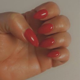 Acrylic nails with gel polish