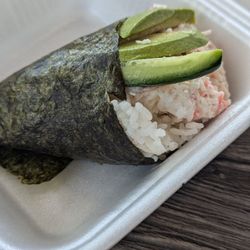 AhiPoki - Crab Salad hand wrap with avocado