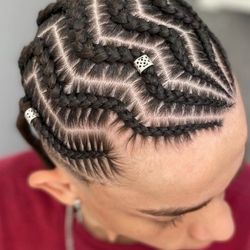 Monature Natural Hair - Cornrows Stitch Braid Flow, Zig-Zag Braids...,