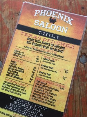 Menu photo 2 Phoenix Saloon New Braunfels, TX