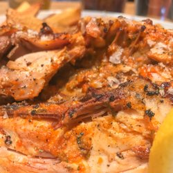 Kukeluku - Half roasted chicken - nice crispy outside, super tender inside.