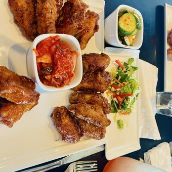 Bonchon Arlington - Mixed 6 PC: 4Wings + 2 Drums Korean Cucumber Salad (so good) - Chicken Wings Near Me - Arlington, Virginia Bonchon Arlington - Mixed 6 PC: 4Wings + 2 Drums Korean Cucumber Salad (so good) - Chicken Wings Near Me - Arlington, Virginia