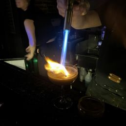 Espresso martini, and they like the marshmallow on fire Espresso martini, and they like the marshmallow on fire