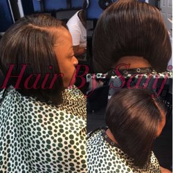 Hair By SanJ - Full Head Weave cut into bob style