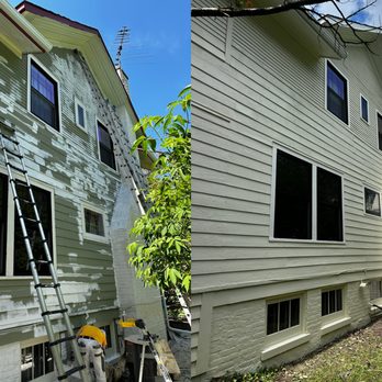 Sunpainting - House siding before and after in Wilmette - Painters Near Me - Northbrook, Illinois Sunpainting - House siding before and after in Wilmette - Painters Near Me - Northbrook, Illinois