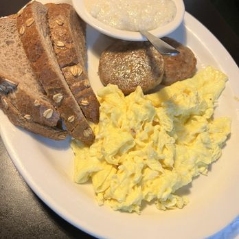 Nick's Family Diner - 2 Eggs Any Style with Sausage grits and toast - Diners Near Me - Orlando, Florida