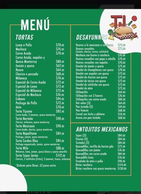 Menu photo 2 Tortas Javier Tijuana, BCN Menu photo 2 Tortas Javier Tijuana, BCN