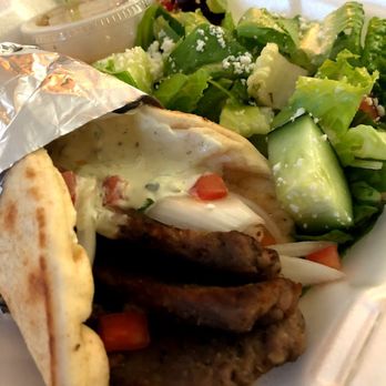 Ginger Cafe&Grill - Gyro and a salad to go.  Yes please!  I would definitely go back for more! - Lebanese Near Me - Corpus Christi, Texas