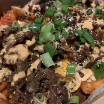 Seoul Taco - This was their Gogi and Waffles. Look at how delicious it looks! Their sweet potato fries - Korean Near Me - Chicago, Illinois Seoul Taco - This was their Gogi and Waffles. Look at how delicious it looks! Their sweet potato fries - Korean Near Me - Chicago, Illinois