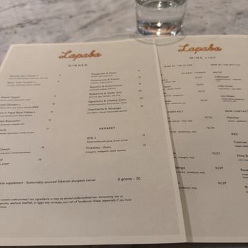 Lapaba - Menu - Italian Near Me - Los Angeles, California