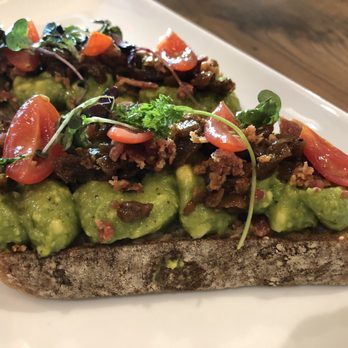 The Coffee Class - Avocado toast with onion jam and bacon - Coffee & Tea Near Me - Las Vegas, Nevada