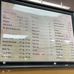 Prices on the wall