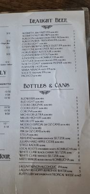 Menu photo 5 Pour House Oceanside, CA