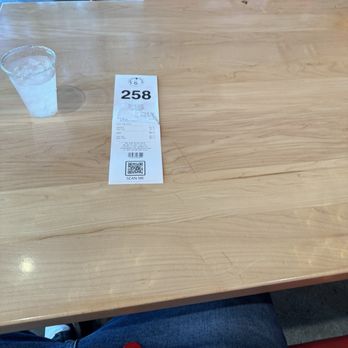 Dave's Hot Chicken - Sitting on the handicap table - Chicken Shop Near Me - San Leandro, California