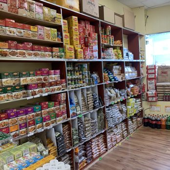 Halal Butcher Market - shelves of various foods - Meat Shops Near Me - Union, New Jersey