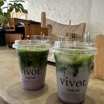 Vivot Craft Cafe - Blueberry Matcha and Blueberry Lavender Matcha - Bubble Tea Near Me - Fullerton, California Vivot Craft Cafe - Blueberry Matcha and Blueberry Lavender Matcha - Bubble Tea Near Me - Fullerton, California
