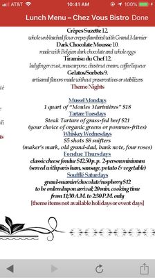 Menu photo 3 Chez Vous Bistro Stamford, CT Menu photo 3 Chez Vous Bistro Stamford, CT
