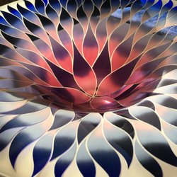Thal Glass Studio & Gallery - Spring Bloom 6" x 20" Blown & Sandblasted Glass
