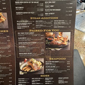 Saltgrass Steak House - Here's a menu of things that will make you stuffed - Steakhouses Near Me - Amarillo, Texas