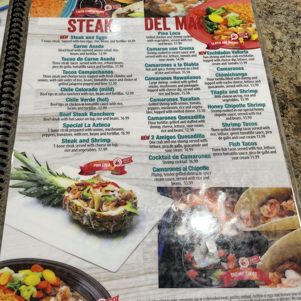 Steak and Seafood Menu page Steak and Seafood Menu page