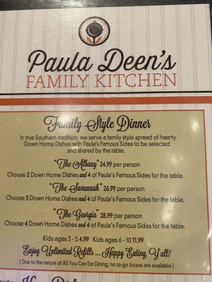 Menu photo 6 Paula Deen's Family Kitchen Pigeon Forge, TN Menu photo 6 Paula Deen's Family Kitchen Pigeon Forge, TN