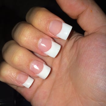Mission Nails - Was supposed to be pink and white powder full set. - Nail Salons Near Me - San Diego, California