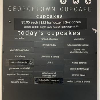 Georgetown Cupcake - Menu - Cupcakes Near Me - Washington, DC, District of Columbia Georgetown Cupcake - Menu - Cupcakes Near Me - Washington, DC, District of Columbia