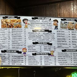 Menu board