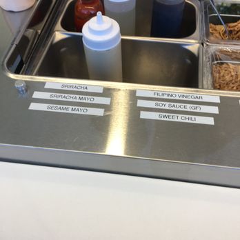 Blend Eatery - sauce selection - Filipino Near Me - Stanford, California