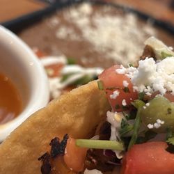 Su Casa Grande Mexican Grill And Cantina - Taco Dorado, rice n beans.