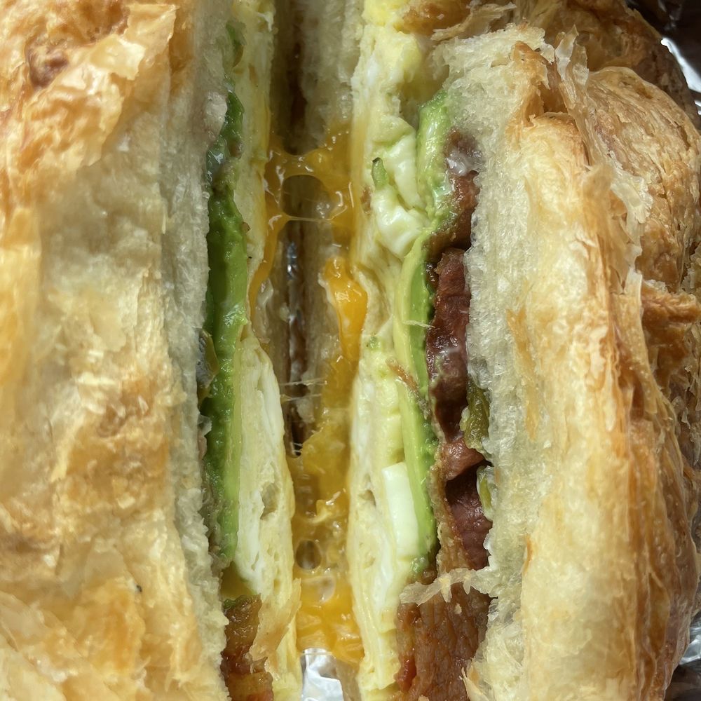 The #11 with egg! Bacon Avocado Cheese Croissant. Must Try!