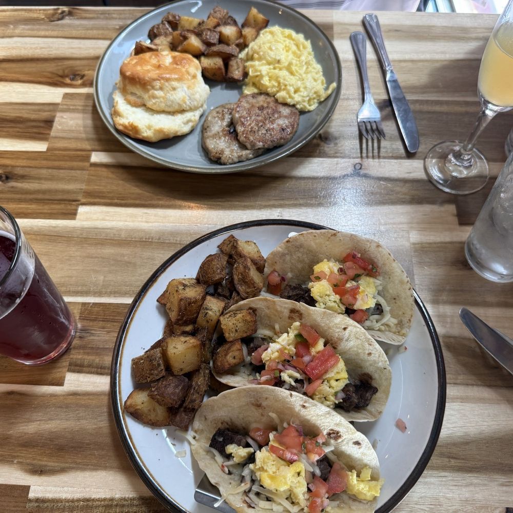 Breakfast tacos. The Standard. Breakfast tacos. The Standard.