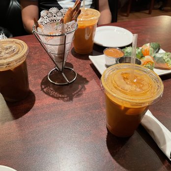 Arches Thai - Fresh Garden Roll  Shrimp in the Blanket Thai Iced Tea / Iced Coffee - Thai Near Me - Moab, Utah