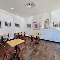 Goudys Deli & Market - Dining area close to the door facing the parking lot