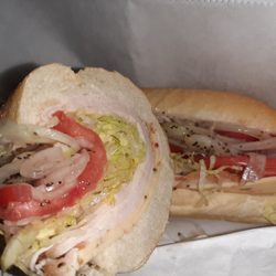 Vid's Deli - Half turkey and hot pepper cheese hoagie