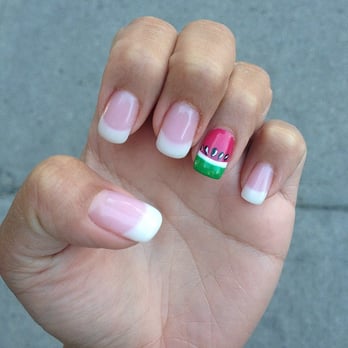Victoria Nails & Spa - Gel nails done by Cindy!! I wanted a watermelon nail art on one of my nails and she did an amazing job! - Nail Salons Near Me - Calgary, Alberta Victoria Nails & Spa - Gel nails done by Cindy!! I wanted a watermelon nail art on one of my nails and she did an amazing job! - Nail Salons Near Me - Calgary, Alberta