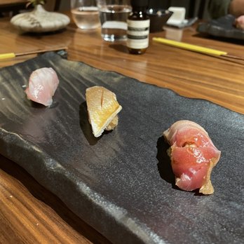 Akikos - Zuke (soy cured bluefin), Kasugodai (young snapper), Ji - Kinmedai (goldeneye red snapper) - Sushi Bars Near Me - San Francisco, California