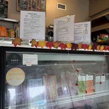 Cafe Hey - menus and front fridge display - Sandwiches Near Me - Tampa, Florida