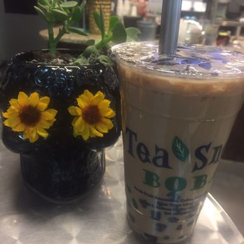 Tea Snow - Milk tea, 50% sugar, less ice, honey boba - Coffee & Tea Near Me - Mesa, Arizona