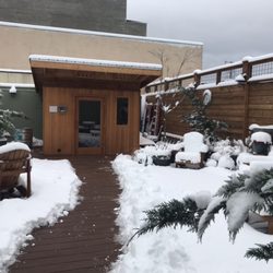 Sacred Rain Healing Center - The outdoor cedar sauna at Sacred Rain.